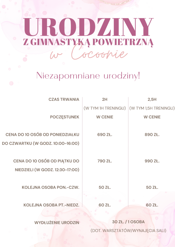 URODZINY z gimnastyką powietrzną w Cocoonie! 4